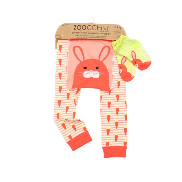 ZOOCCHINI Crawler Pants & Socks Set – Bunny