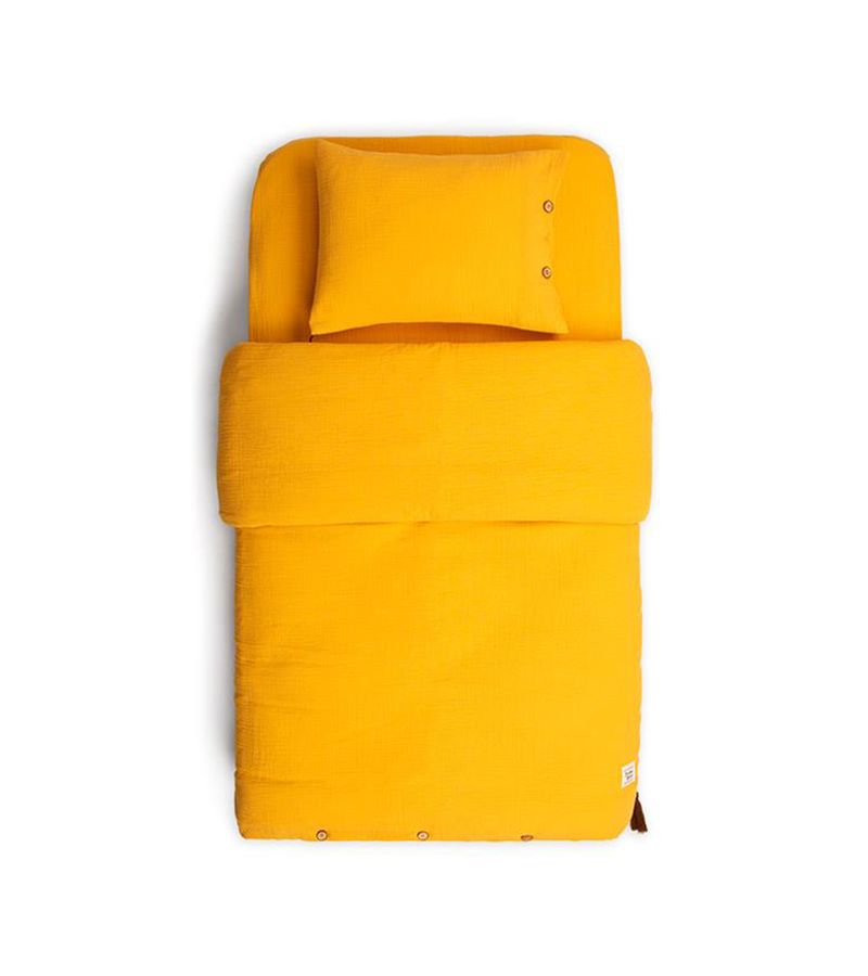 Σετ Παπλωματοθήκη κούνιας 2τμχ FUNNA BABY Marigold Mustard 100x150 0225