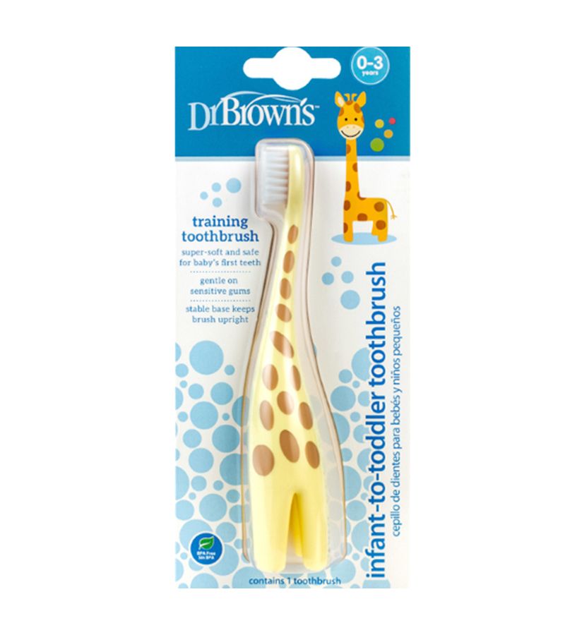 Οδοντόβουρτσα DR BROWN\'S για βρέφη και μικρά παιδιά (0-3 ετών) Καμηλοπάρδαλη HG060