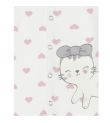 Βαμβακερό φορμάκι  PRETTY BABY με χοντρή πλέξη Γατούλα Κρεμ-Ροζ 35868-409