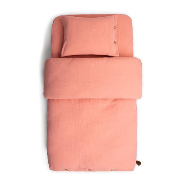 Σετ Παπλωματοθήκη κούνιας 2τμχ FUNNA BABY Coral Pink 100x150 0200