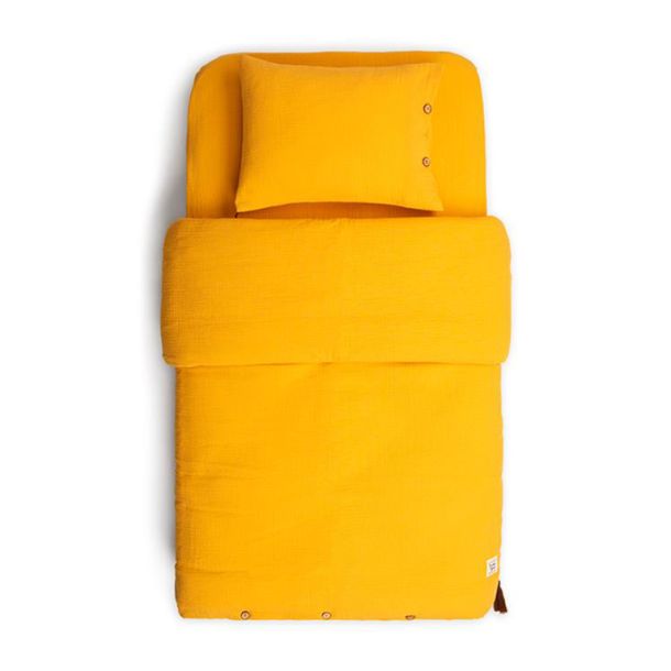 Σετ Παπλωματοθήκη κούνιας 2τμχ FUNNA BABY Marigold Mustard 100x150 0225