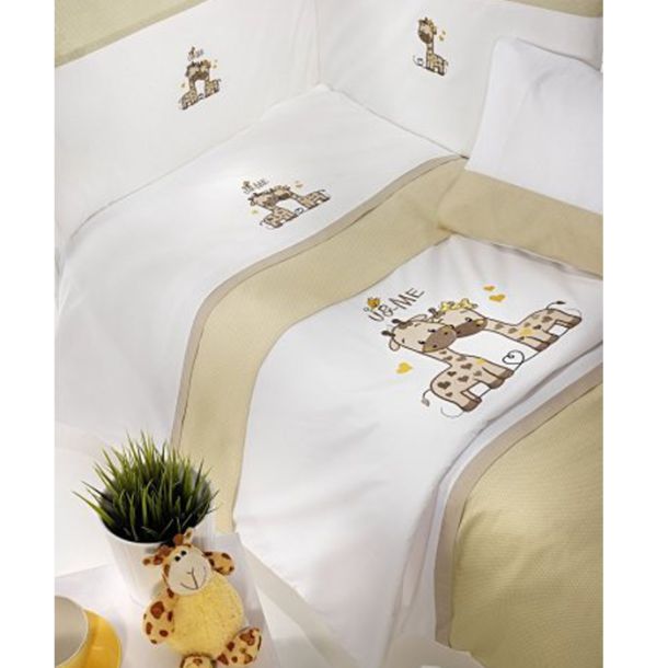 Πάπλωμα κούνιας NIMA Melme Μπεζ-Λευκό 100x140 12432