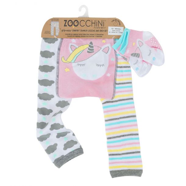 ZOOCCHINI Crawler Pants & Socks Set – Allie The Alicorn