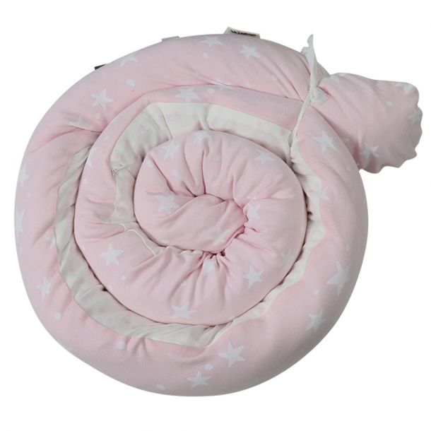Προστατευτικό μαξιλάρι - μαξιλάρι θηλασμού ΜΙΝΕΝΕ Snuggly Snake Cotton Pink Stars