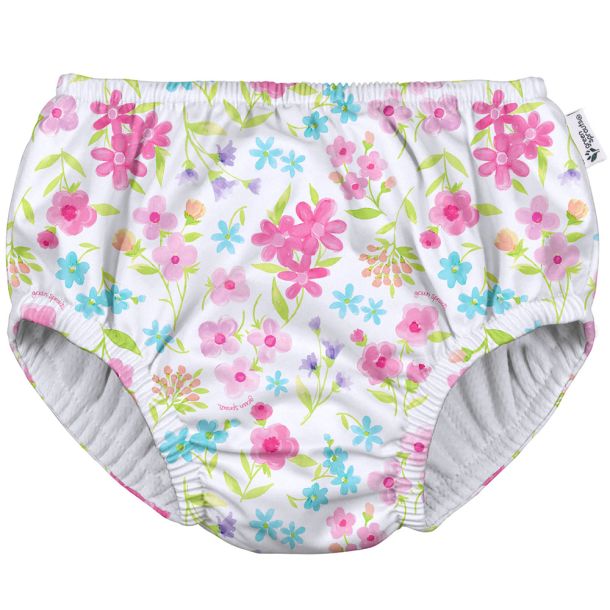 Μαγιό - πάνα GREEN SPROUTS Eco Pull-Up Swim Diaper White Flower Bouquet GS-721068-027