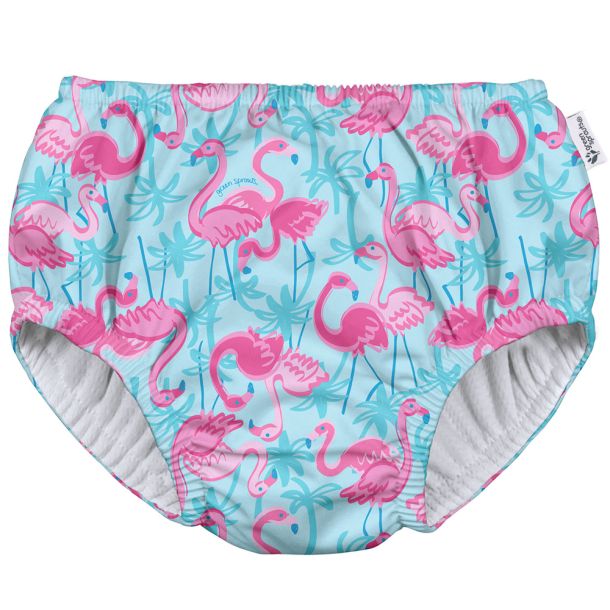 Μαγιό - πάνα GREEN SPROUTS Eco Pull-Up Swim Diaper Aqua Palm Flamingos GS-721068-6108