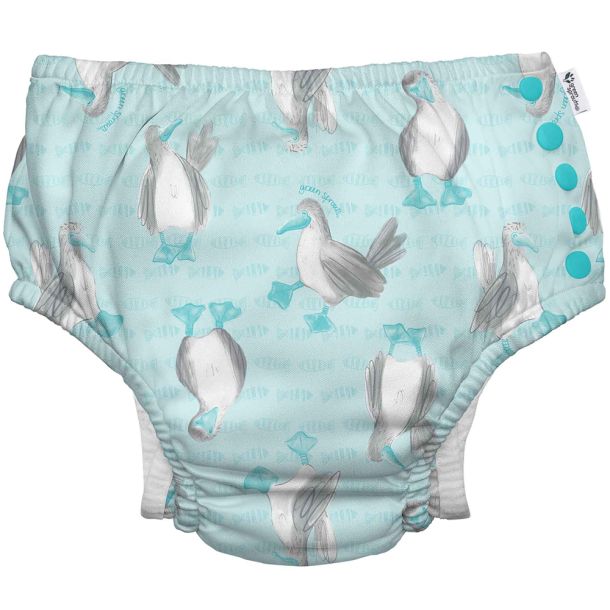 Μαγιό - πάνα GREEN SPROUTS Eco Snap Swim Diaper Light Aqua Blue-Footed Boobies GS-701058-6038
