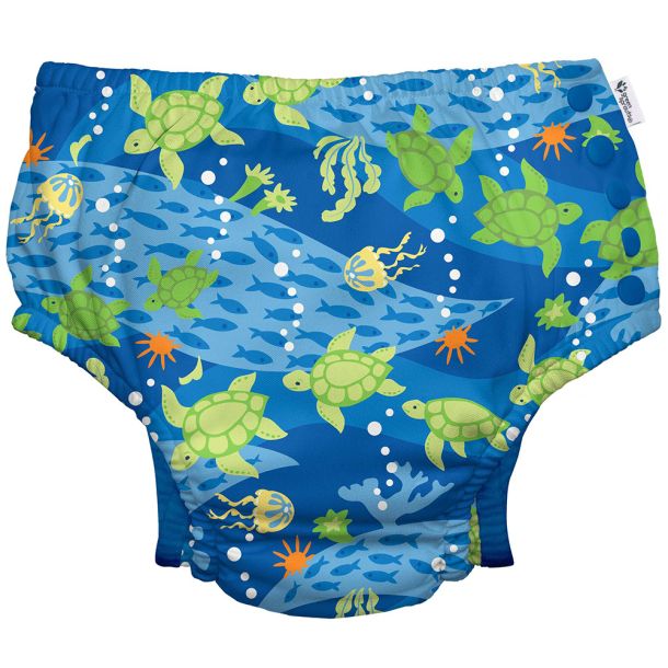 Μαγιό - πάνα GREEN SPROUTS Eco Snap Swim Diaper Royal Blue Turtle Journey GS-701058-6304