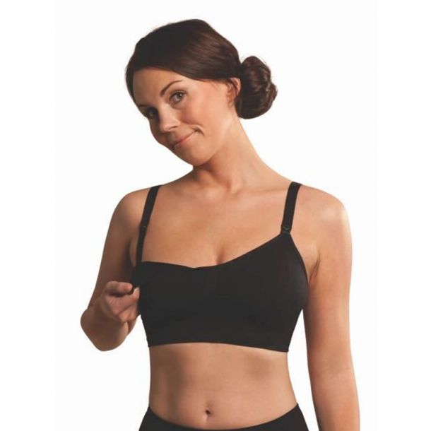 Σουτιέν θηλασμού CARRIWELL Seamless Nursing Bra, χρώμα μαύρο