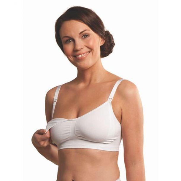 Σουτιέν θηλασμού CARRIWELL Seamless Nursing Bra, χρώμα λευκό