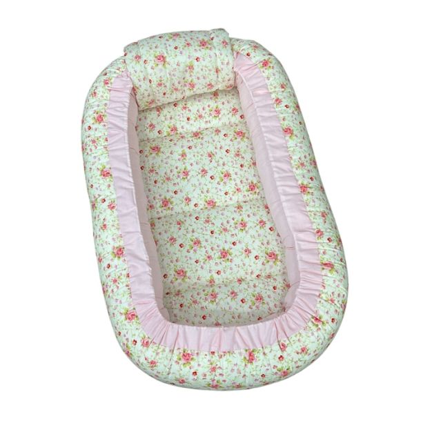 Βρεφική φωλιά 3in1 NATALINO BEBELINO Ροζ Λουλουδάκια 218
