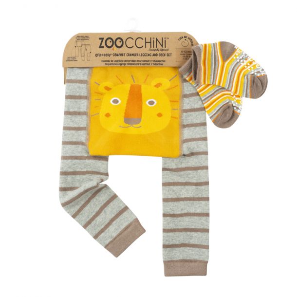 ZOOCCHINI Crawler Pants & Socks Set – Leo the Lion