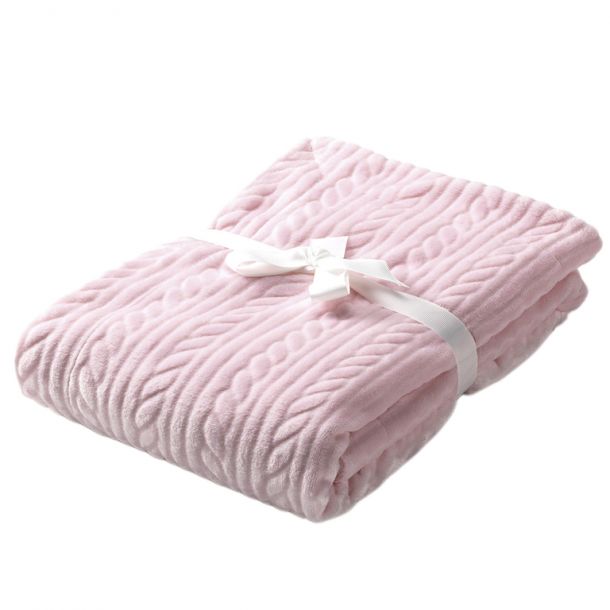 Κουβέρτα αγκαλιάς MORVEN Mimos G84 Βελουτέ, χρώμα ροζ 80x110