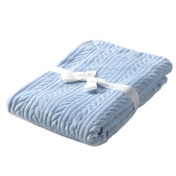 Κουβέρτα αγκαλιάς MORVEN Mimos G84 Βελουτέ, χρώμα μπλε 80x110
