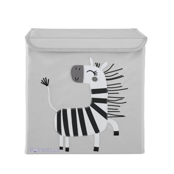 Κουτί αποθήκευσης POTWELLS Zebra 33x32x32