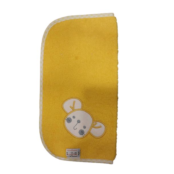 Λαβέτα πετσετέ FIGLIO BINO με κέντημα 27x27cm 25-05-Κίτρινο Αρκουδάκι