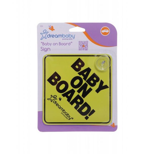 DREAMBABY Baby on Board Sign Yellow-Black