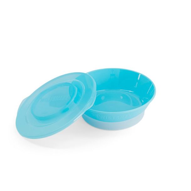 Μπωλ Φαγητού με καπάκι και αντιολισθητικό πάτο 6+ Μηνών TWISTSHAKE Pastel Bue 32-08-78150