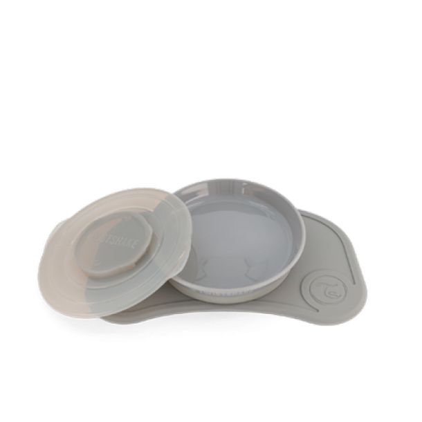 Σουπλά Click-Mat Mini Με Αποσπώμενο Πιάτο TWISTSHAKE Pastel Grey 32-08-78442