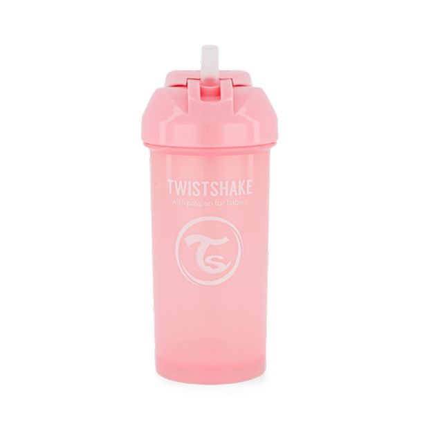 Παγούρι Με Καλαμάκι Σιλικόνης 360ml 6+ Μηνών TWISTSHAKE Pastel Pink 32-08-78588