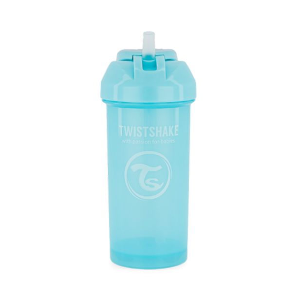 Παγούρι Με Καλαμάκι Σιλικόνης 360ml 6+ Μηνών TWISTSHAKE Pastel Blue 32-08-78589