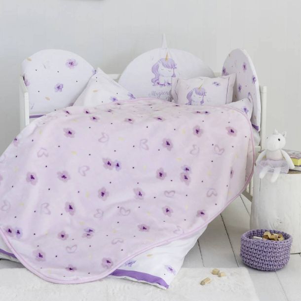 Βελουτέ Κουβέρτα Κούνιας NIMA Magical Unicorn 110x140 34013