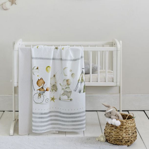 Σετ σεντόνια λίκνου NIMA Baby Circus 70Χ110cm 34351