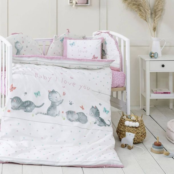 Κουβερλί κούνιας NIMA Magical Baby Love 100x140 34837