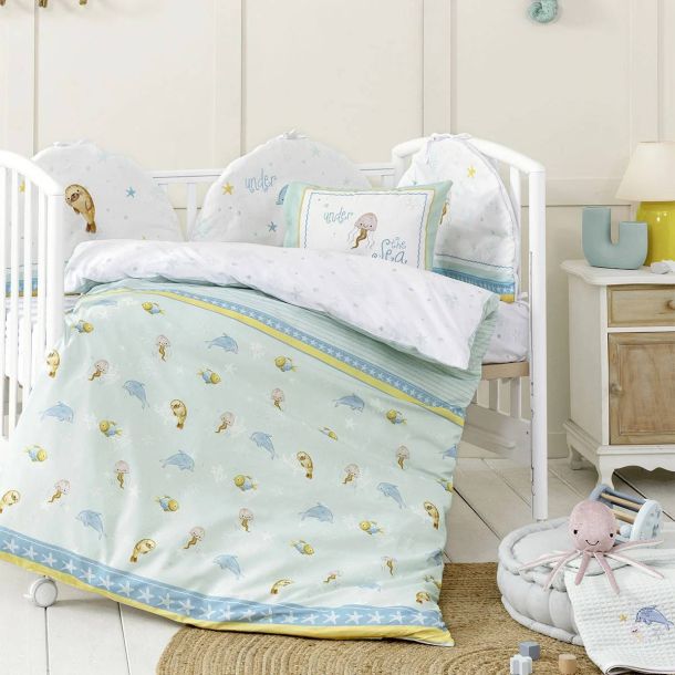 Κουβερλί κούνιας NIMA Sea Love 100x140 34843