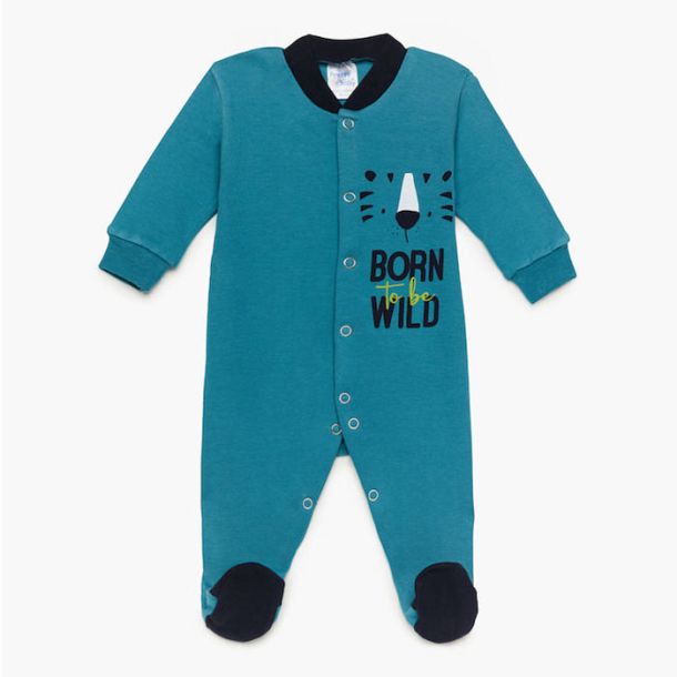 Βαμβακερό φορμάκι  PRETTY BABY με χοντρή πλέξη Born Wild Πράσινο 35874