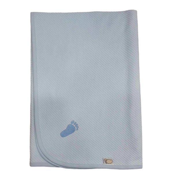 Πάνα αγκαλιάς FIGLIO BINO ζακάρ χρωματιστή 38-22 Σιελ (80x75)