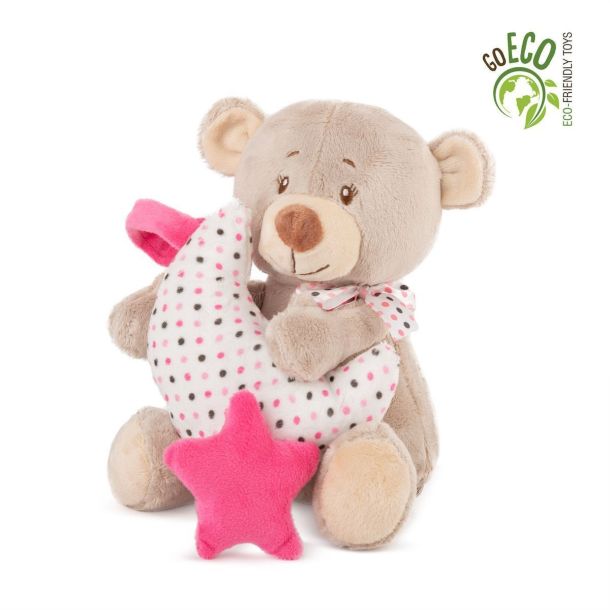 Λούτρινο μουσικό AMEK TOYS Bear Pink 60122