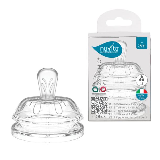 Θηλές σιλικόνης NUVITA γρήγορης ροής 3m+ Flow 3 6063 NU-ALMB0012