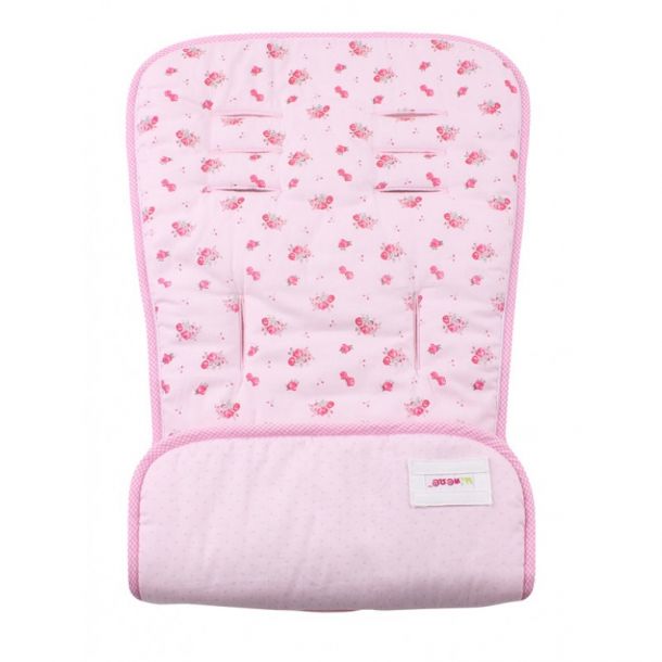 Κάλυμμα καροτσιού MINENE Pushchair & Car Seat Liner Pink Flowers/Dots