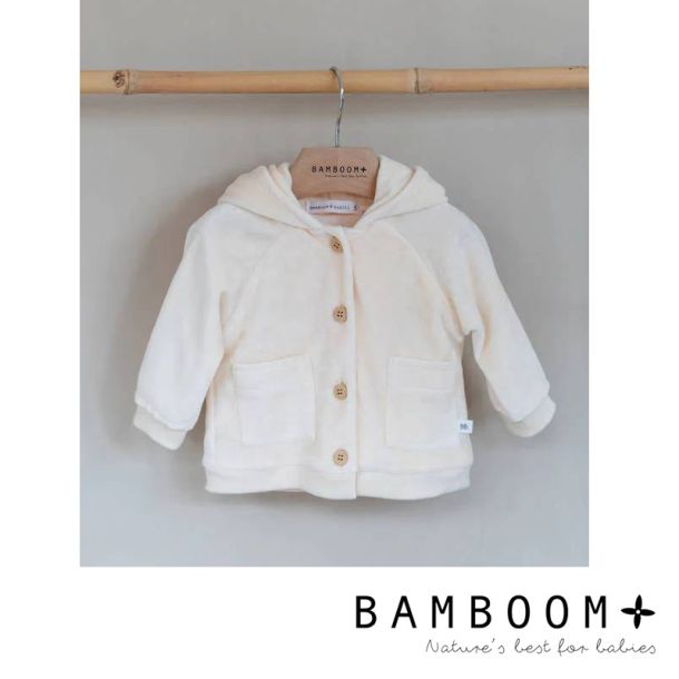 BAMBOOM Ζακετάκι Bελουτέ με κουκούλα Avorio 651-29