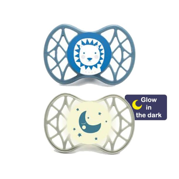 Ορθοδοντική Πιπίλα σιλικόνης 2τμχ με προστατευτικό κάλυμμα θηλής 0m+ NUVITA 70652 Air55 Small Lion NU-ALPF2214