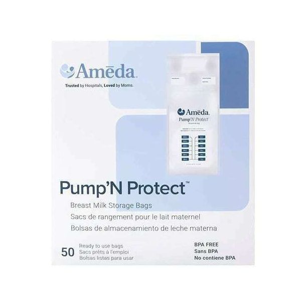 Σακουλάκια φύλαξης μητρικού γάλακτος AMEDA Pump Nprotect 180ml (50 τεμ) 800M01