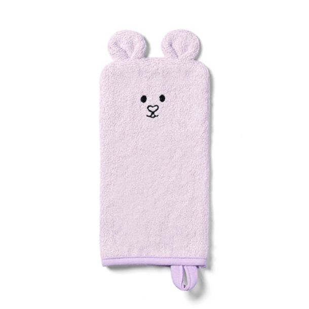 Γαντάκι πλυσίματος μωρού από Μπαμπού Babyono Μωβ 12x25cm BN787/01