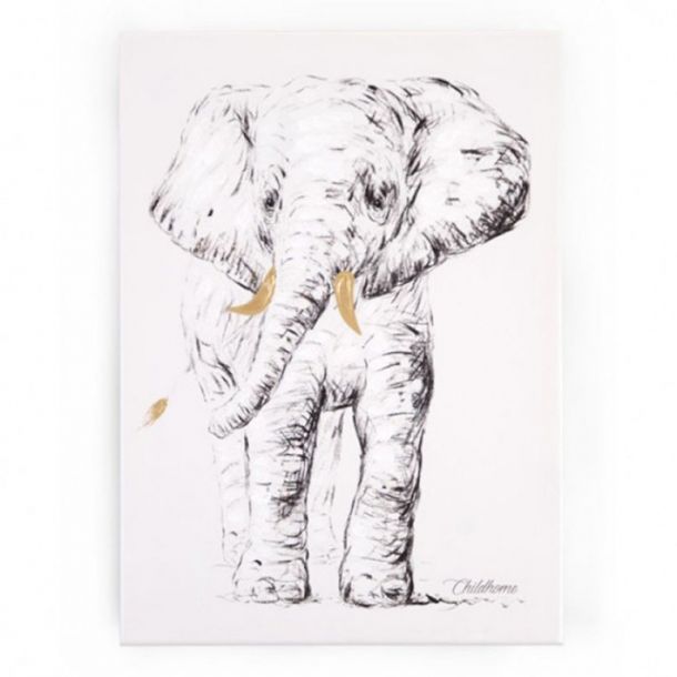 Κάδρο CHILDHOME Ελέφαντας Gold 30x40cm BR73450