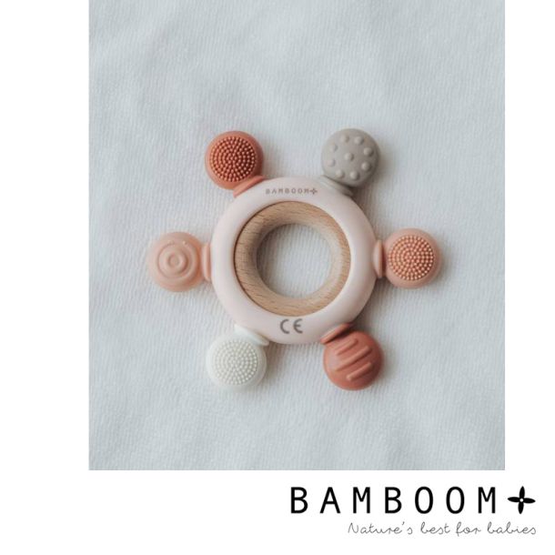 Μασητικός Δακτύλιος Οδοντοφυίας BAMBOOM Wood N Silicone Rosa CAC0053-04