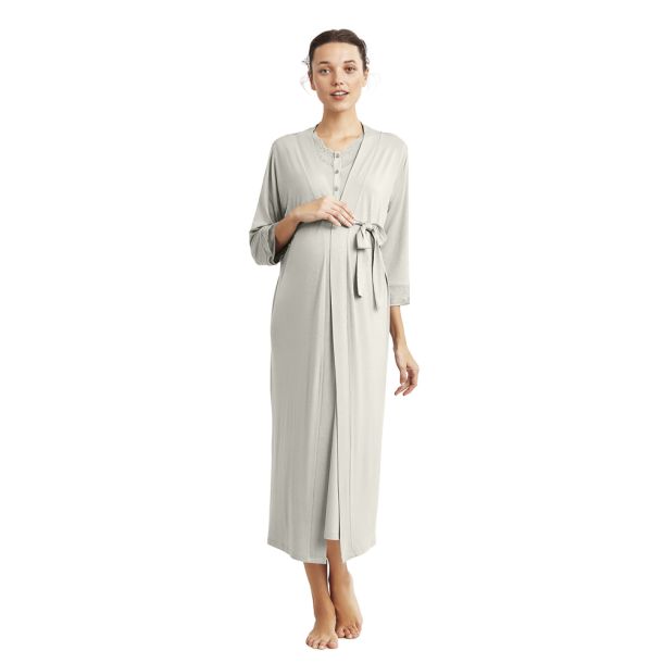 Ρόμπα εγκυμοσύνης με μακρύ μανίκι CATHERINE\'S 873CA Light Green