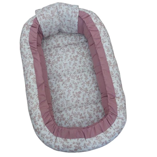 Βρεφική φωλιά 3in1 NATALINO BEBELINO Σάπιο Μήλο Ανθός ΝD με φερμουάρ 482