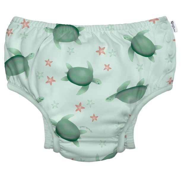 Μαγιό - πάνα GREEN SPROUTS Eco Snap Swim Diaper Light Sage Turtle GS-701058-5014