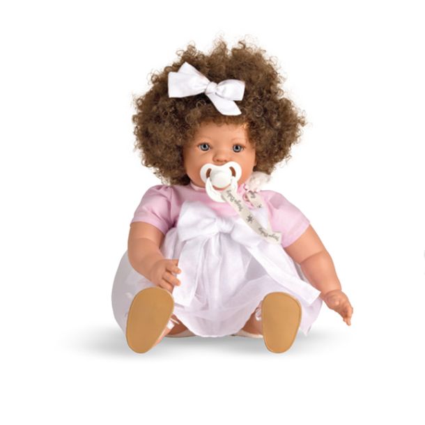 MAGIC BABY Κούκλα Susy με φιόγκο και πιπίλα 47εκ. MB47028