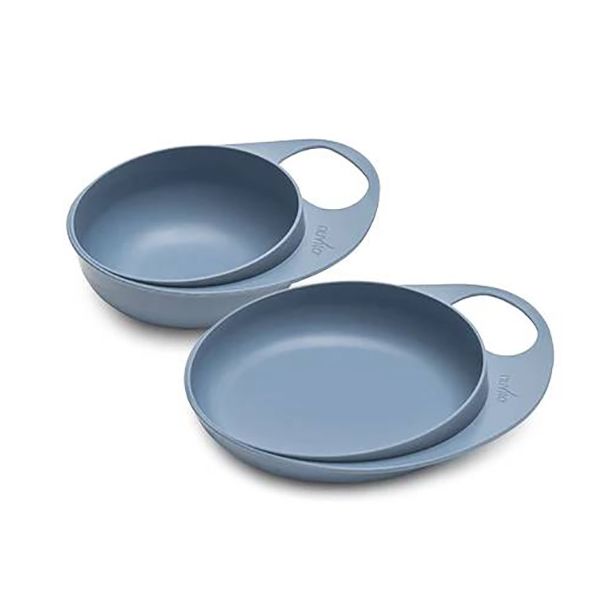 Easy Eating Smart Bowl + Plate 2τμχ NUVITA 6m+ 8461 Powder Blue NU-PPPL0141