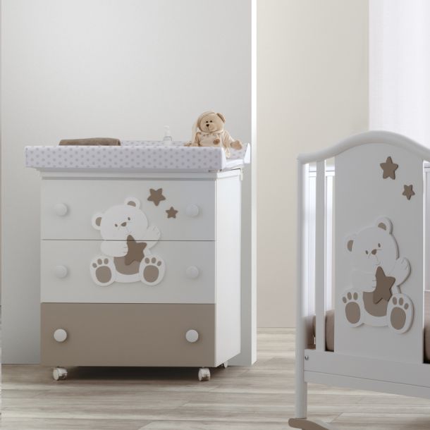 Μπανάκι - αλλαξιέρα PALI Orsone Tortora 76x45x90cm