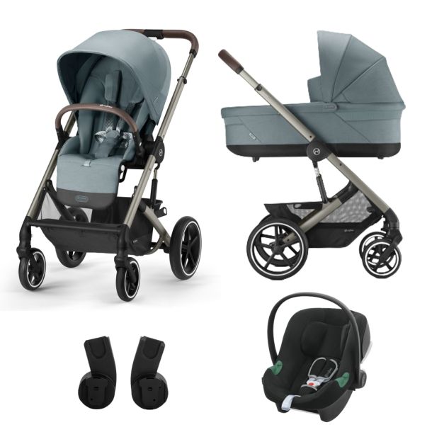 CYBEX  Πολυκαρότσι 3in1 Balios S Lux Taupe Frame Sky Blue με κάθισμα Aton B2 isize