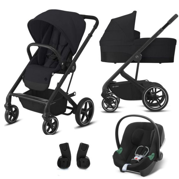 CYBEX  Πολυκαρότσι 3in1 Balios S Lux Black Frame With Cot S &  Aton B2 I-Size Deep Black