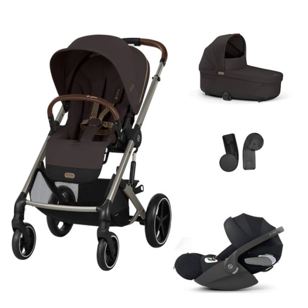 CYBEX  Πολυκαρότσι 3in1 Balios S Lux 2025 Taupe Frame Chocolate Brown με κάθισμα Cloud T i-size